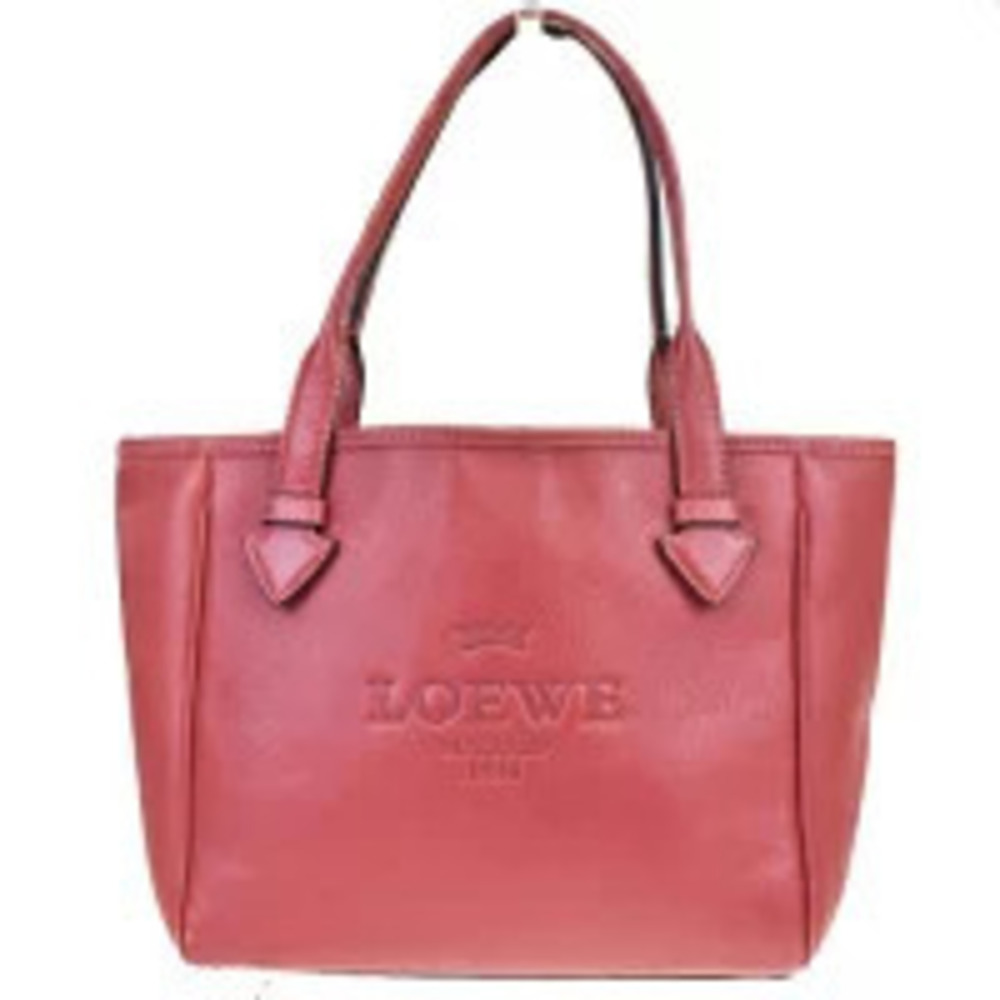 Loewe Tote Handbag Pink Leather